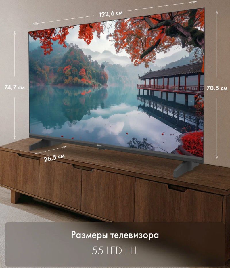 размеры телевизора Haier 55 LED H1